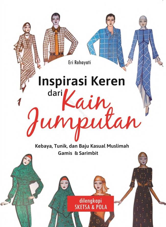 Inspirasi keren dari kain jumputan di lengkapin sketsa dan pola