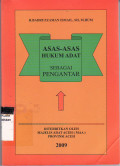 Asas-asas hukum adat sebagai pengantar