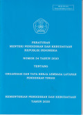 Peraturan menteri pendidikan dan kebudayaan Republik Indonesia nomor 34 tahun 2020 tentang organisasi dan tata kerja lembaga layanan pendidikan tinggi