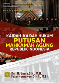 Kaidah-kaidah hukum putusan mahkamah agung republik Indonesia