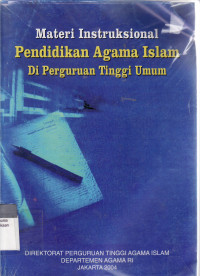 Materi instruksional: pendidikan agama islam di perguruan tinggi umum