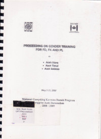 Proceeding on gender training for FD, FK And PL