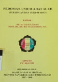 Pedoman umum adat Aceh (peradilan dan hukum adat)