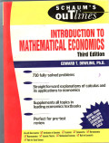 Schaum's outline of theory and problems of introduction to mathematical economics