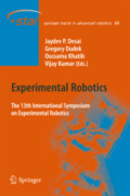 Experimental RoboticsThe 13th International Symposium on Experimental Robotics /