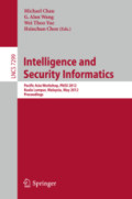Intelligence and Security InformaticsPacific Asia Workshop, PAISI 2012, Kuala Lumpur, Malaysia, May 29, 2012. Proceedings /