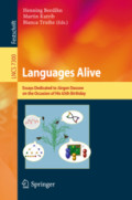 Languages AliveEssays Dedicated to Jürgen Dassow on the Occasion of His 65th Birthday /