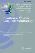 Open Source Systems: Long-Term Sustainability8th IFIP WG 2.13 International Conference, OSS 2012, Hammamet, Tunisia, September 10-13, 2012. Proceedings /