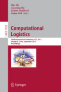 Computational LogisticsThird International Conference, ICCL 2012, Shanghai, China, September 24-26, 2012. Proceedings /
