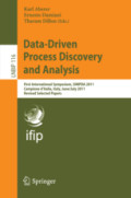 Data-Driven Process Discovery and AnalysisFirst International Symposium, SIMPDA 2011, Campione d’Italia, Italy, June 29 – July 1, 2011, Revised Selected Papers /