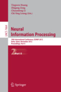Neural Information Processing19th International Conference, ICONIP 2012, Doha, Qatar, November 12-15, 2012, Proceedings, Part II /