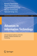 Advances in Information Technology5th International Conference, IAIT 2012, Bangkok, Thailand, December 6-7, 2012. Proceedings /