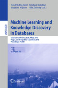 Machine Learning and Knowledge Discovery in DatabasesEuropean Conference, ECML PKDD 2013, Prague, Czech Republic, September 23-27, 2013, Proceedings, Part III /
