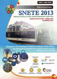 Prosiding SNETE 2013: seminar nasional dan expo teknik elektro 2013