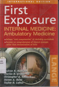 First exposure: Internal medicine: ambulatory medicine
