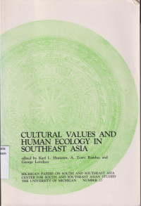 Cultural values and human ecology in Southeast Asia