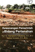 Kewenangan pemerintah dibidang pertanahan